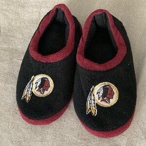 Rare NFL child slippers with Redskins logo